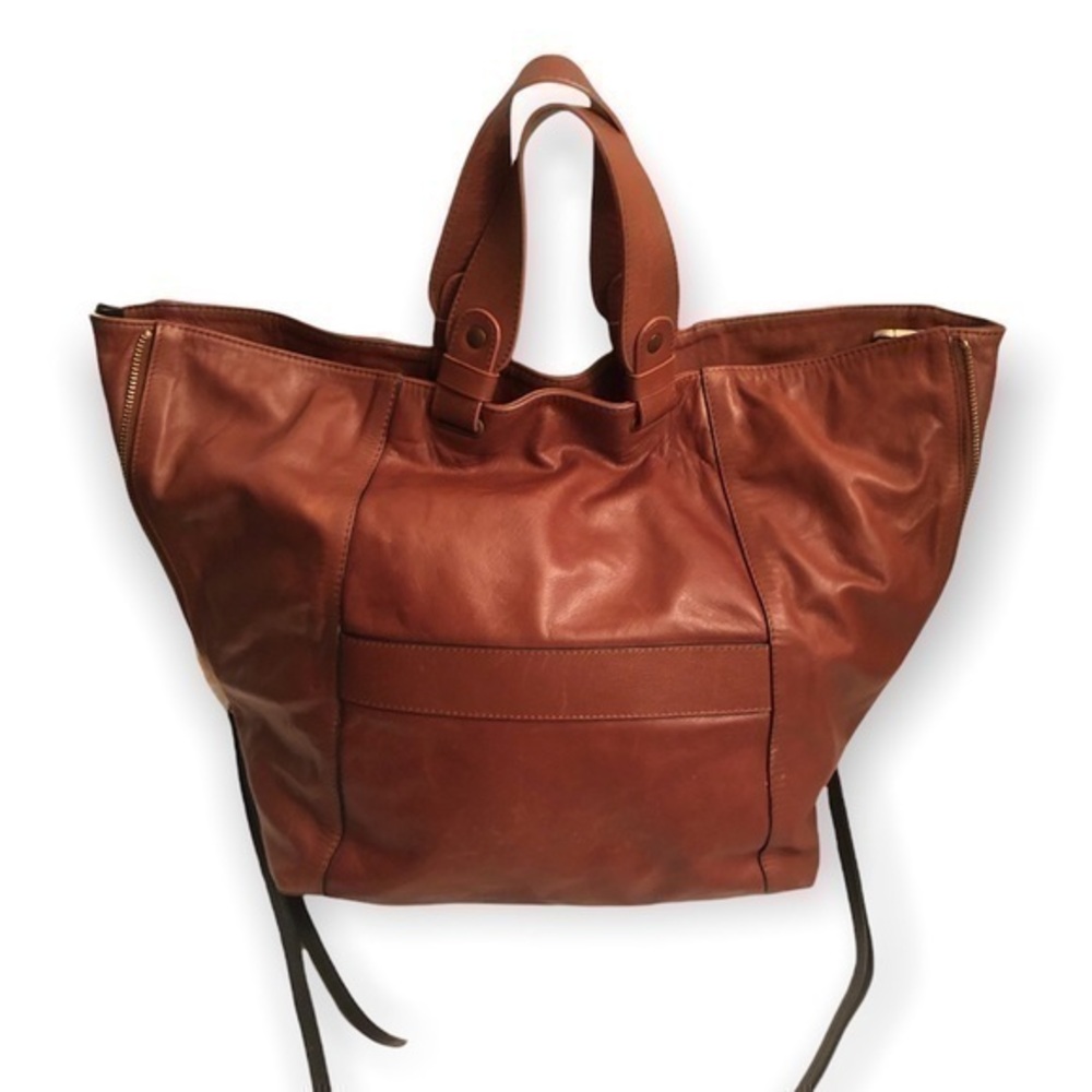 Gerard darel brown soft leather hobo bag
